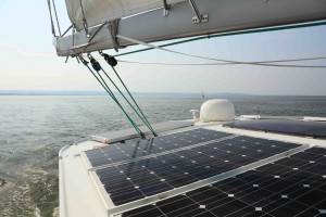 Yacht with Solar Panels