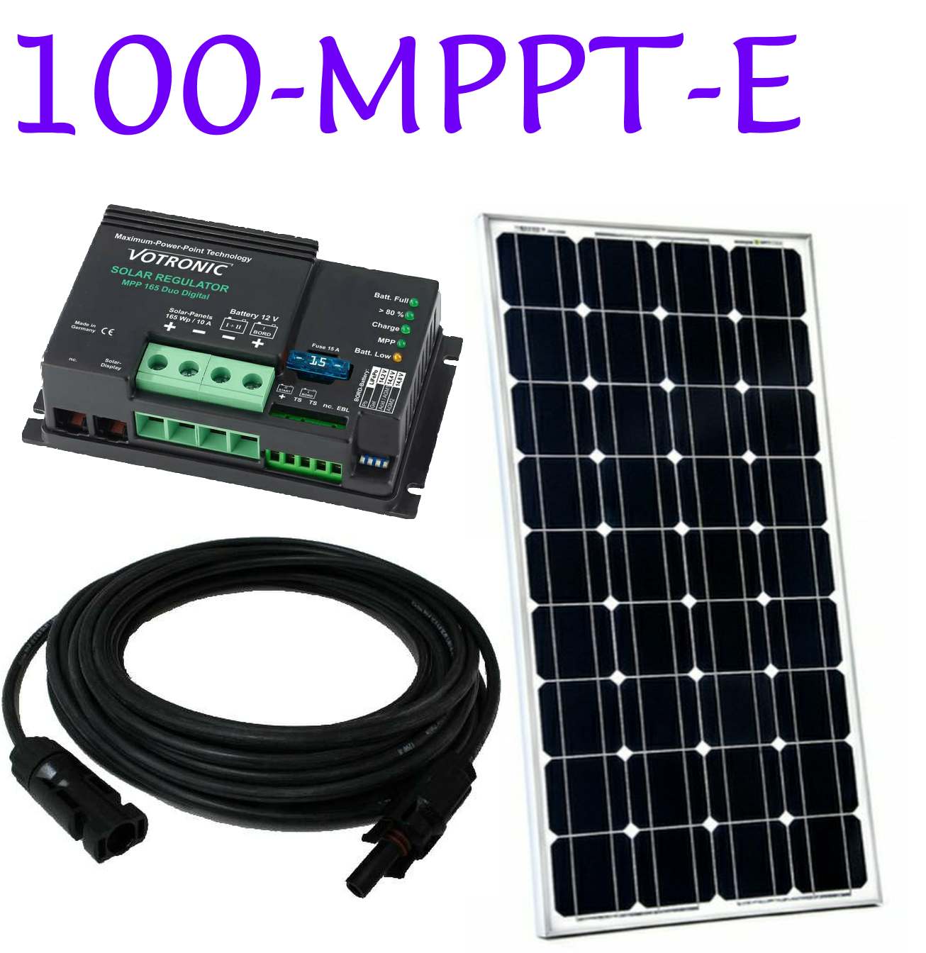 MPPT solar panel kit. From 50 to 200 watts. By SunWorks
