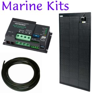 Kits with marine solar panels